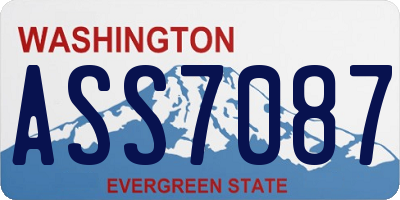WA license plate ASS7087