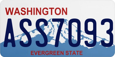 WA license plate ASS7093