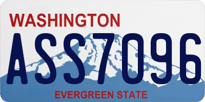 WA license plate ASS7096