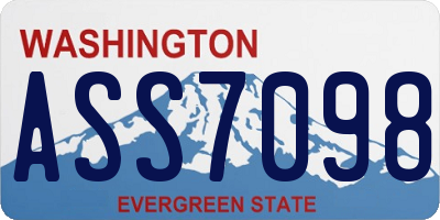 WA license plate ASS7098
