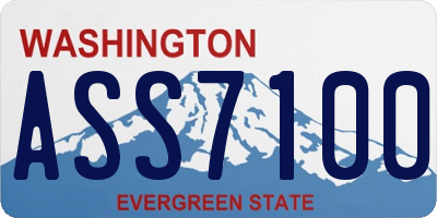 WA license plate ASS7100