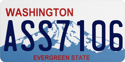WA license plate ASS7106