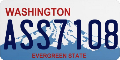 WA license plate ASS7108