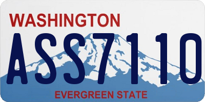 WA license plate ASS7110