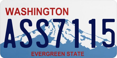 WA license plate ASS7115