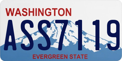 WA license plate ASS7119