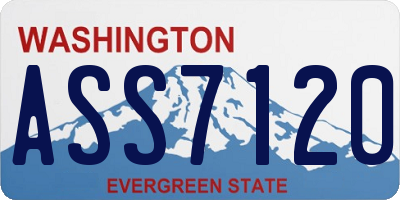 WA license plate ASS7120