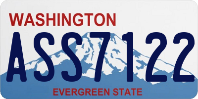 WA license plate ASS7122