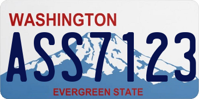 WA license plate ASS7123