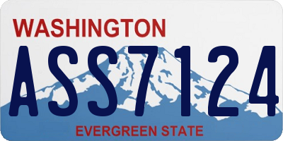 WA license plate ASS7124