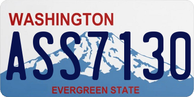 WA license plate ASS7130