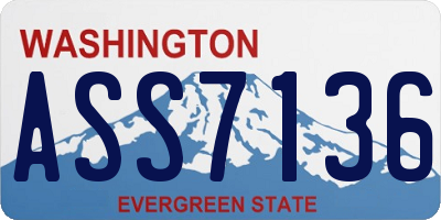 WA license plate ASS7136
