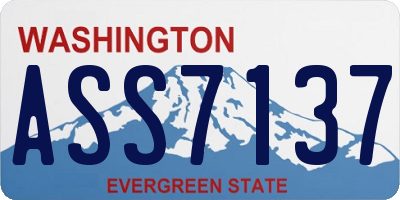 WA license plate ASS7137