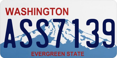 WA license plate ASS7139