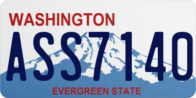 WA license plate ASS7140
