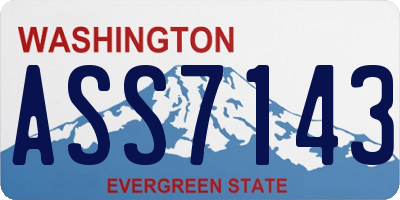 WA license plate ASS7143