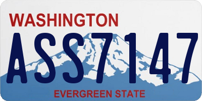 WA license plate ASS7147