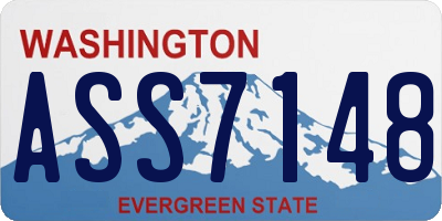 WA license plate ASS7148