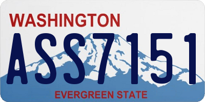 WA license plate ASS7151