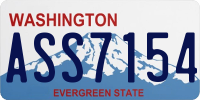 WA license plate ASS7154