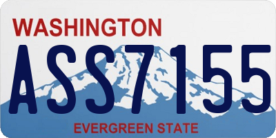 WA license plate ASS7155