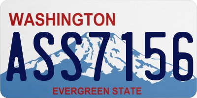 WA license plate ASS7156