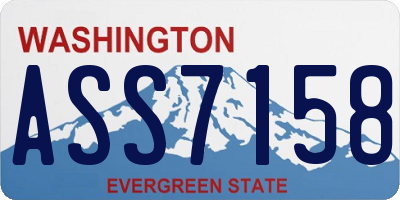 WA license plate ASS7158