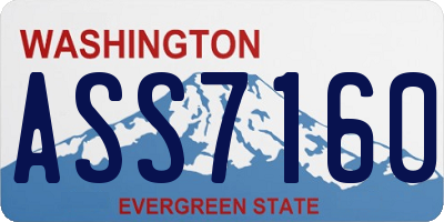 WA license plate ASS7160
