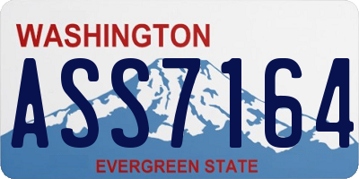 WA license plate ASS7164