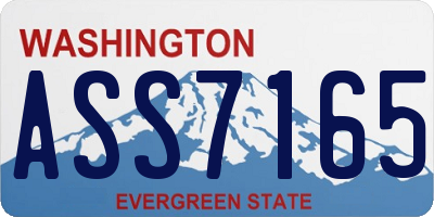 WA license plate ASS7165