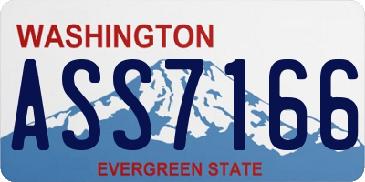 WA license plate ASS7166