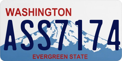 WA license plate ASS7174
