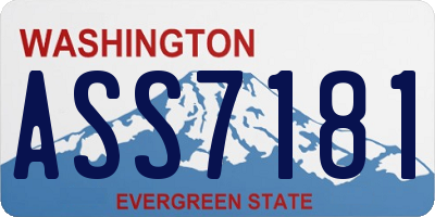 WA license plate ASS7181