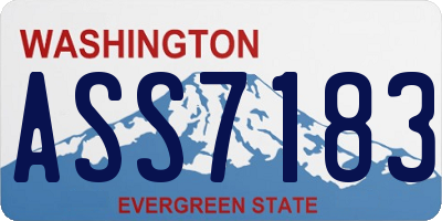WA license plate ASS7183
