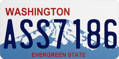 WA license plate ASS7186