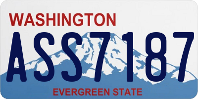 WA license plate ASS7187