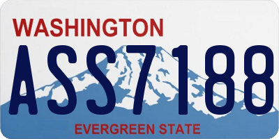 WA license plate ASS7188
