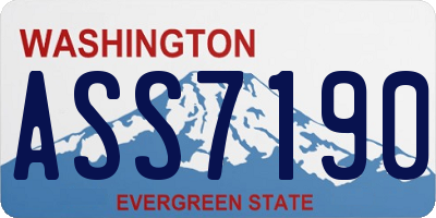WA license plate ASS7190