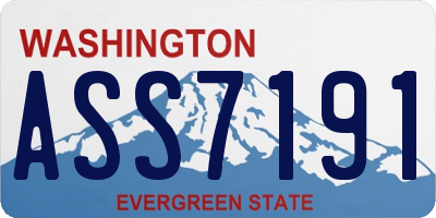 WA license plate ASS7191