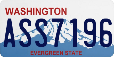 WA license plate ASS7196