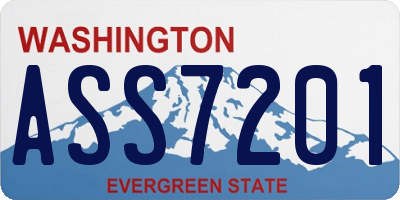 WA license plate ASS7201