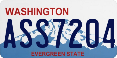WA license plate ASS7204