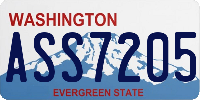 WA license plate ASS7205