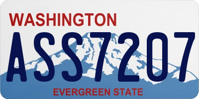 WA license plate ASS7207