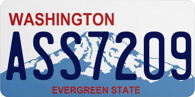 WA license plate ASS7209