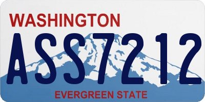 WA license plate ASS7212