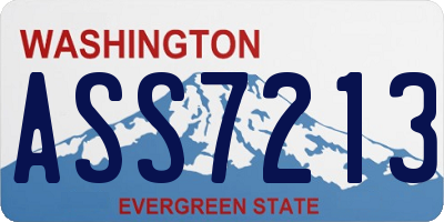 WA license plate ASS7213