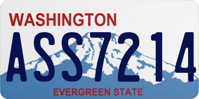 WA license plate ASS7214