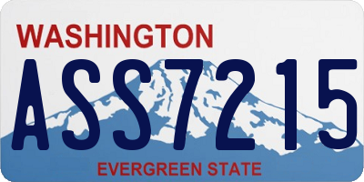 WA license plate ASS7215