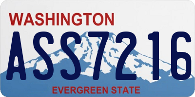 WA license plate ASS7216